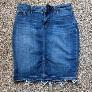 Denim pencil skirt